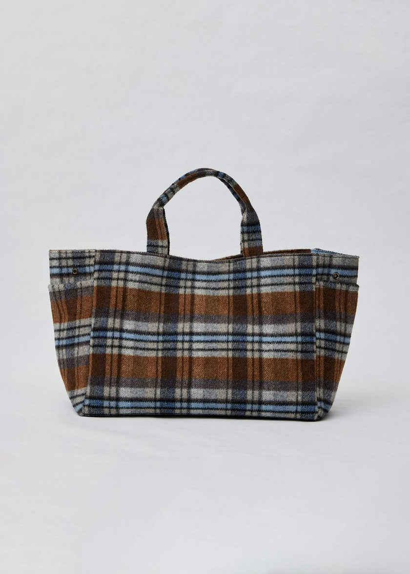 Plaid Airplane Tote