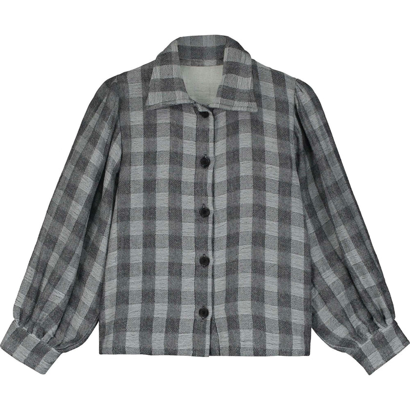 Check Bow Blouse