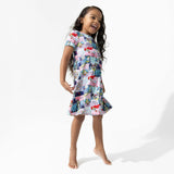 Justice League Heroines Bamboo Girls' Short Sleeve Dress