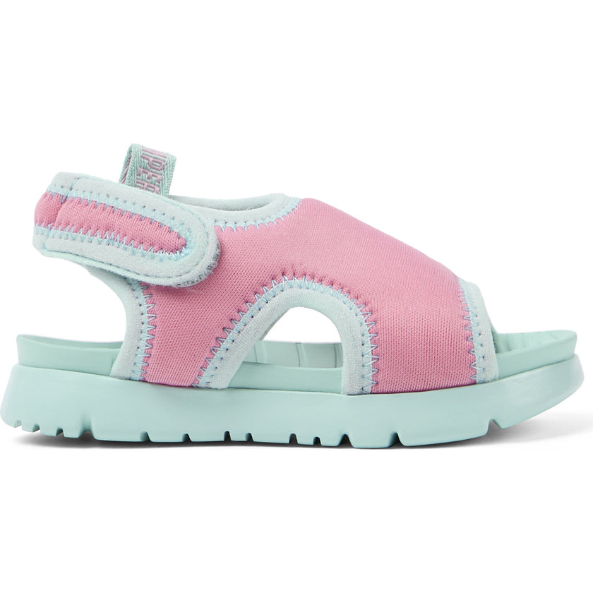 Oruga Calfskin Leather Flexible First Walker Sandals, Pink