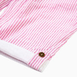 Fuchsia Seersucker Overalls