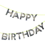 Silver Happy Birthday Garland