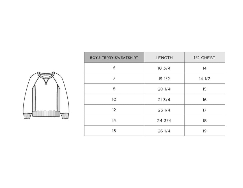 Boys Terry Sweatshirt in Sky Blue
