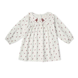 Organic Peter Pan Collar Dress - Forest Scatter