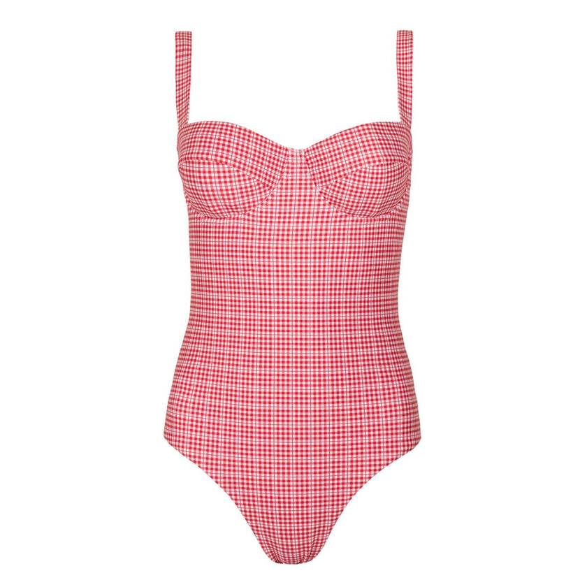 women's poppy gingham one piece