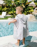 Kids Hooded Beach Poncho - Quick Dry Pool & Swim Towel