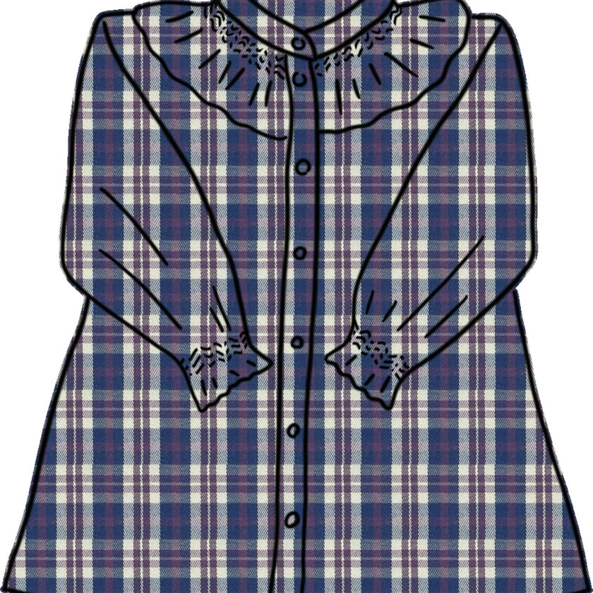 Molly Anne Dress in Blue & Purple Plaid