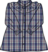 Molly Anne Dress in Blue & Purple Plaid