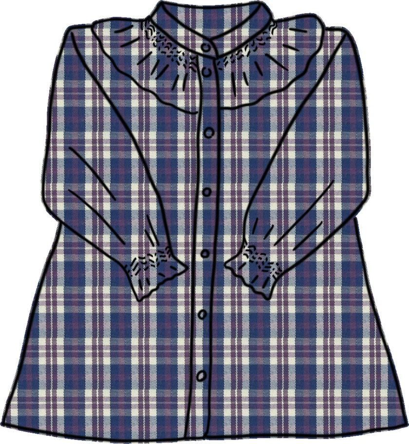 Molly Anne Dress in Blue & Purple Plaid