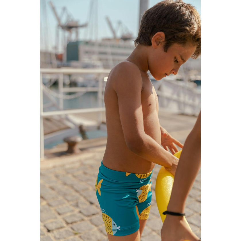 Under The Sea Lycra Shorts, Blue