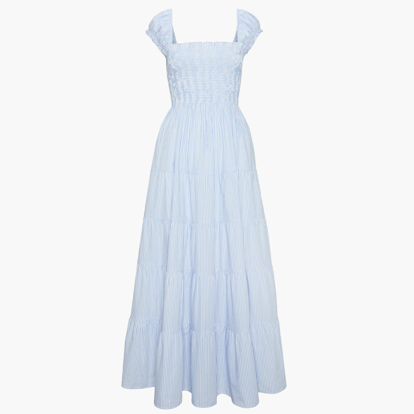 The Stella Nap Dress - Blue/White Stripe