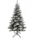 6-Foot Pre-Lit Warm White LED Snow Pine Tree