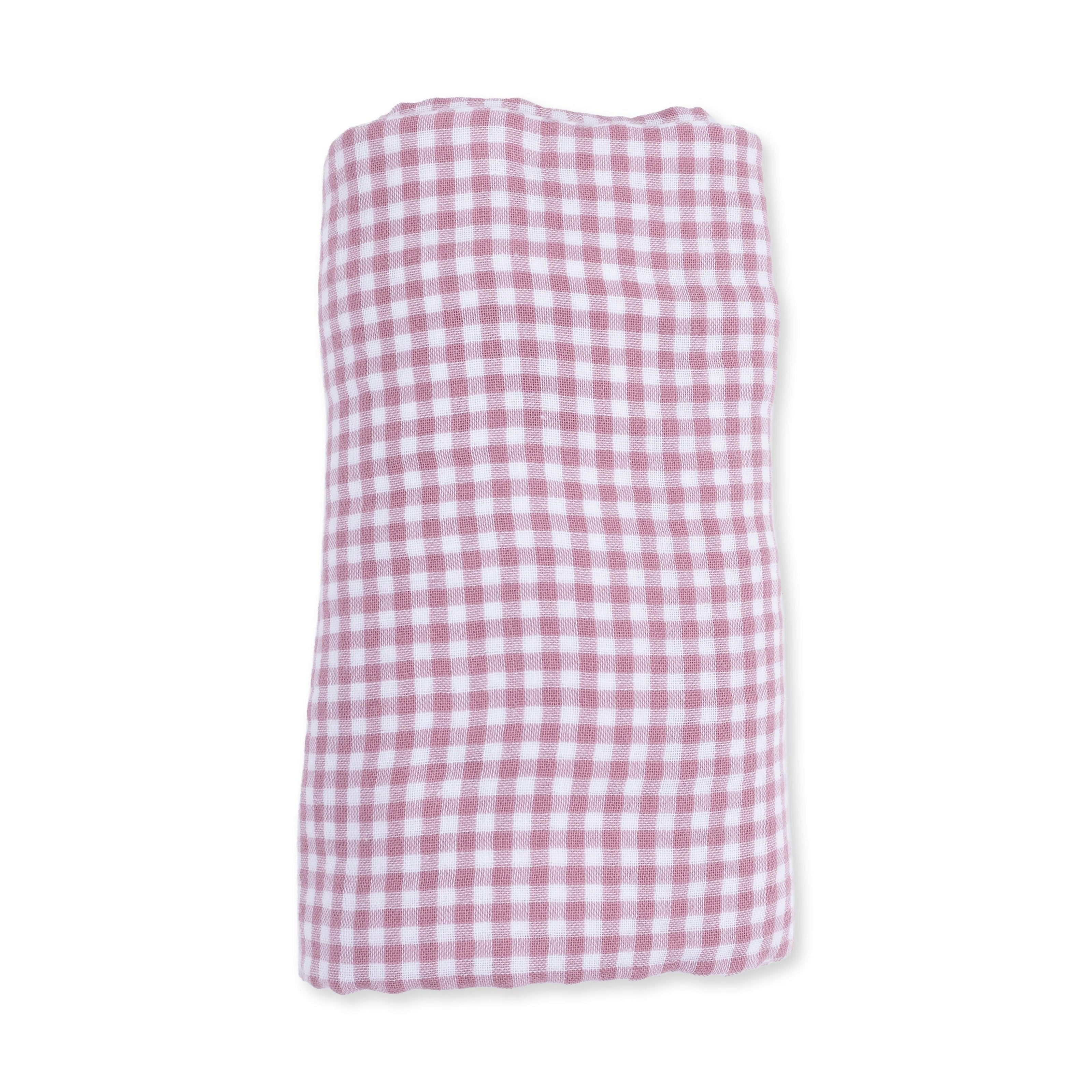 Berry Gingham - Swaddle Blanket