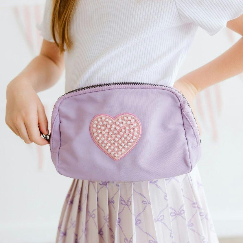 Pearl Heart Patch Belt Bag