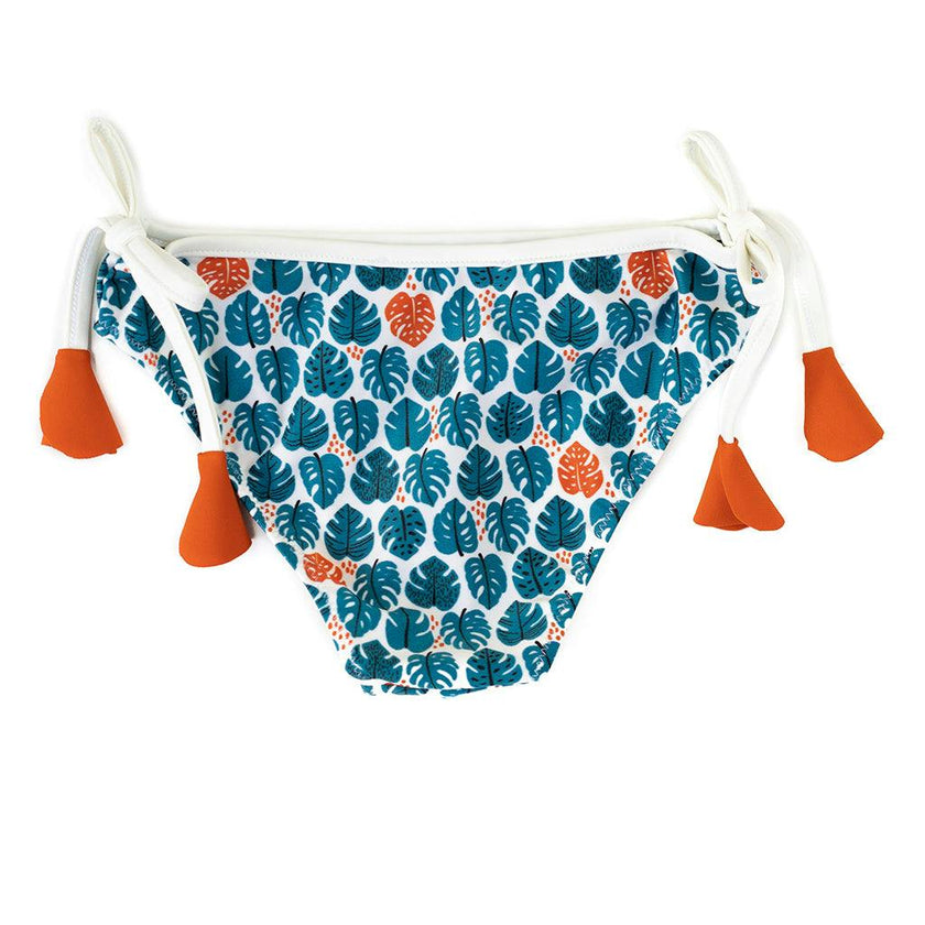 Isla Swim Pants in Tropical Leaves & Teal