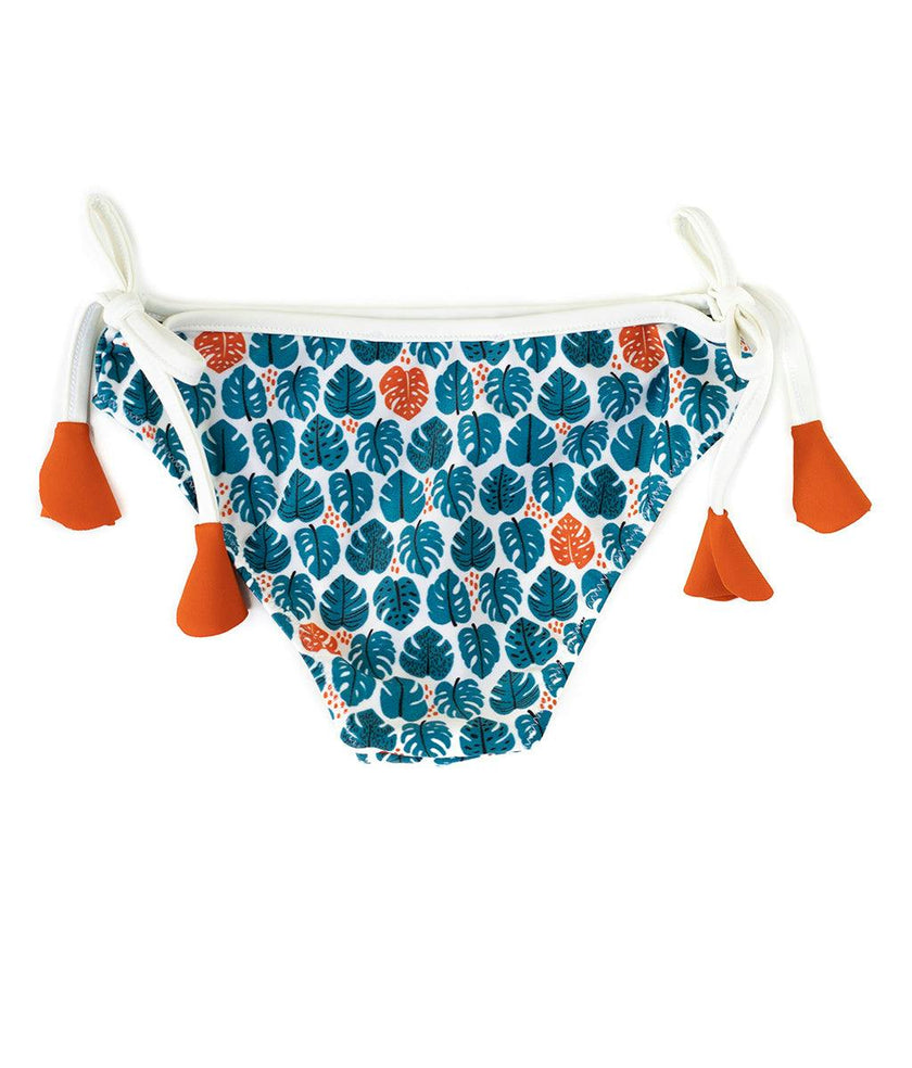 Isla Swim Pants in Tropical Leaves & Teal