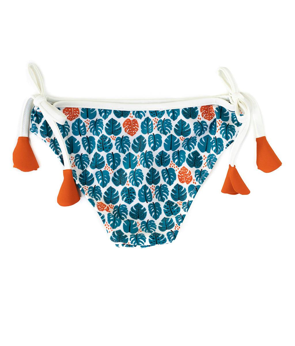 Isla Swim Pants in Tropical Leaves & Teal