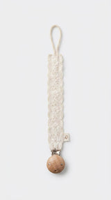 Lace Pacifier Holder (Cream, Yellow, Brown)