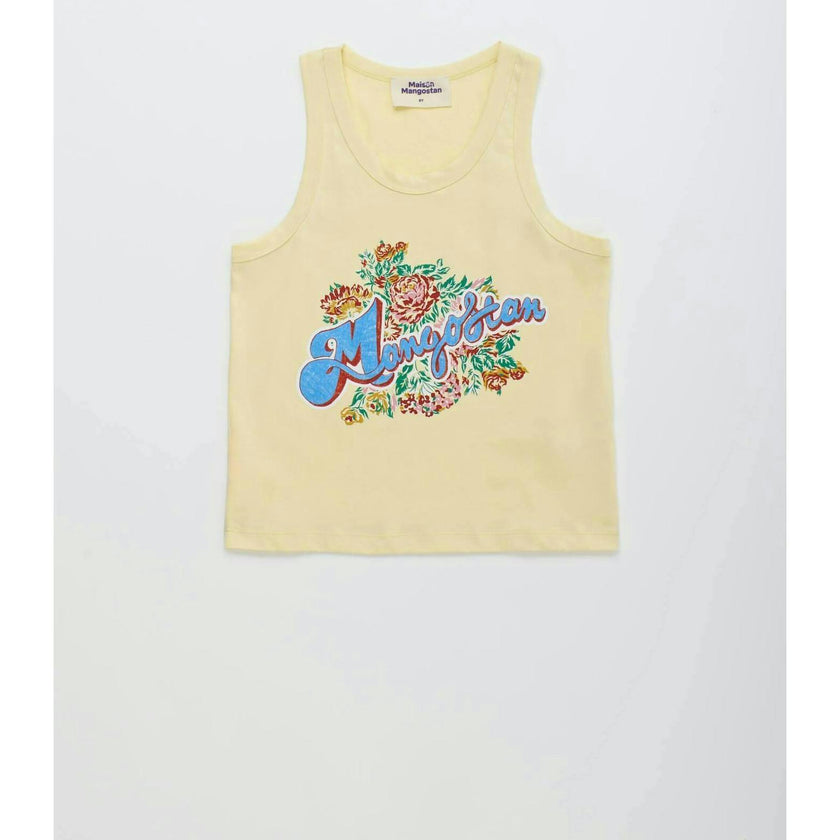 VINTAGE FLOWERS TANK TOP VANILLA