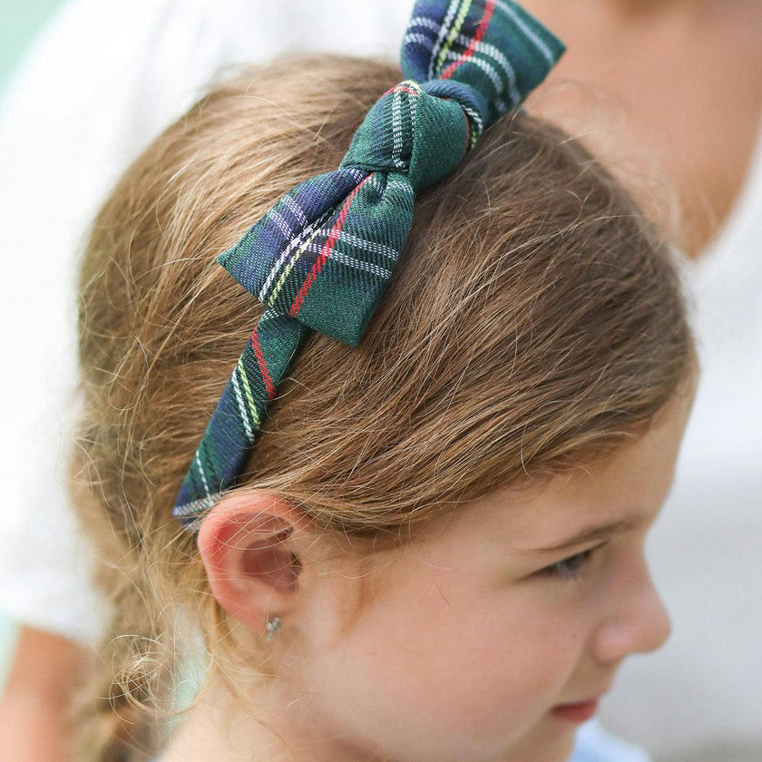 Plaid Bow Headband