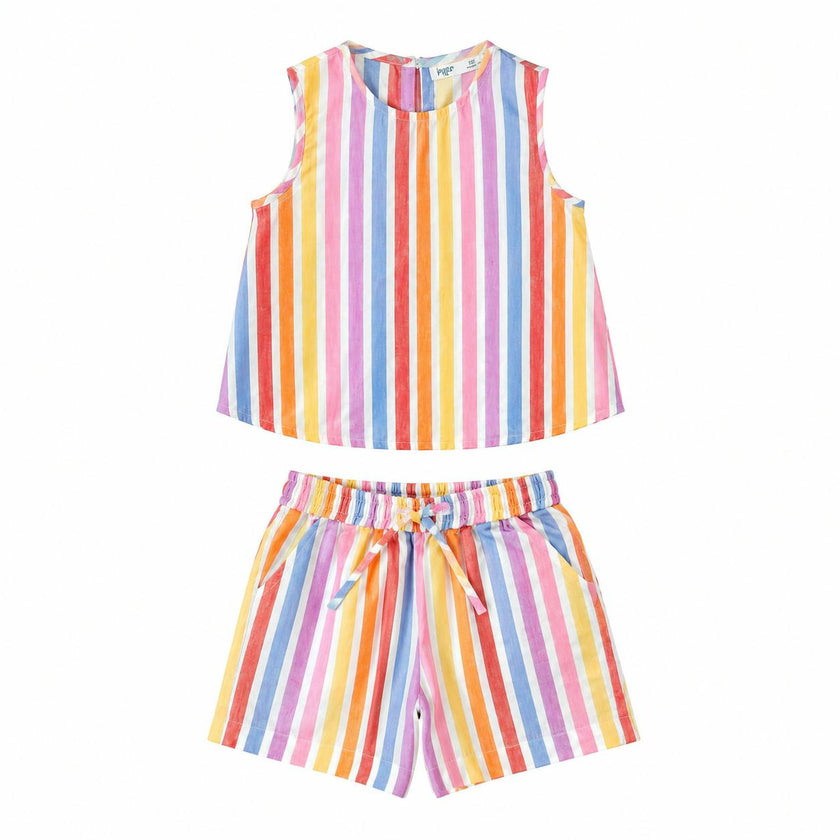 Rainbow Top & Shorts Set