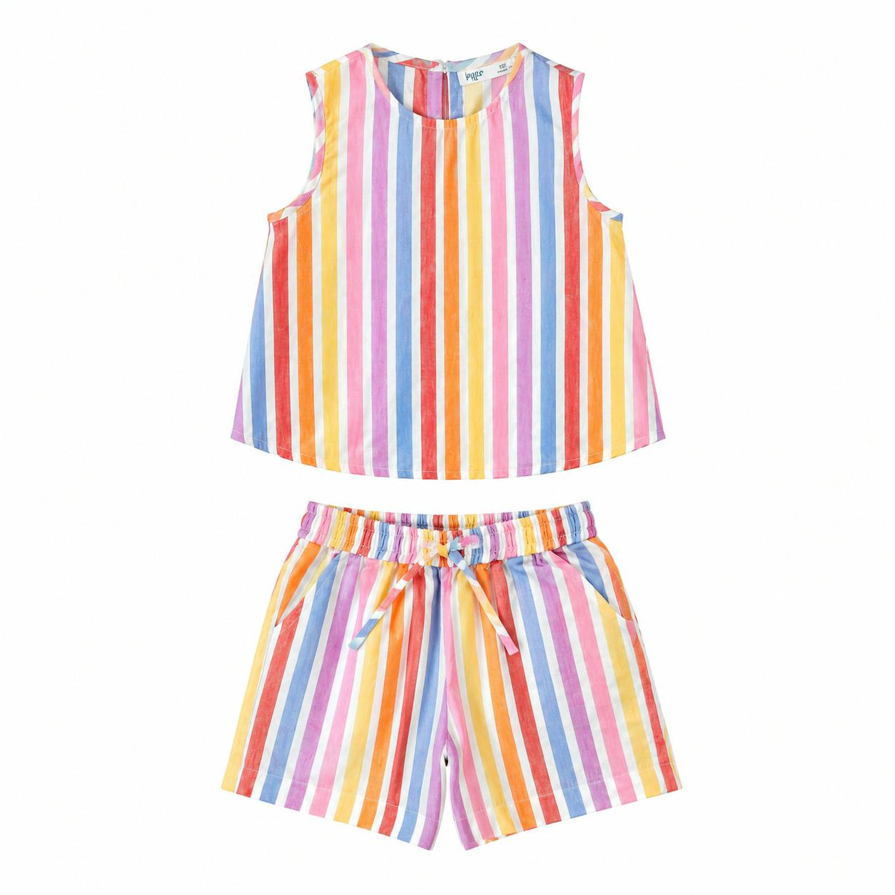 Rainbow Top & Shorts Set