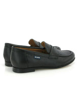 Grainy Leather Teresa Classic Loafers, Black