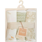 Willow 3-pc. Newborn Burp Cloth Set (Neutral Leaf)