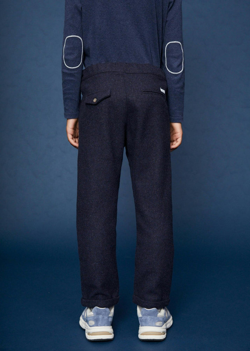 The Navy Flannel Jogger Trousers