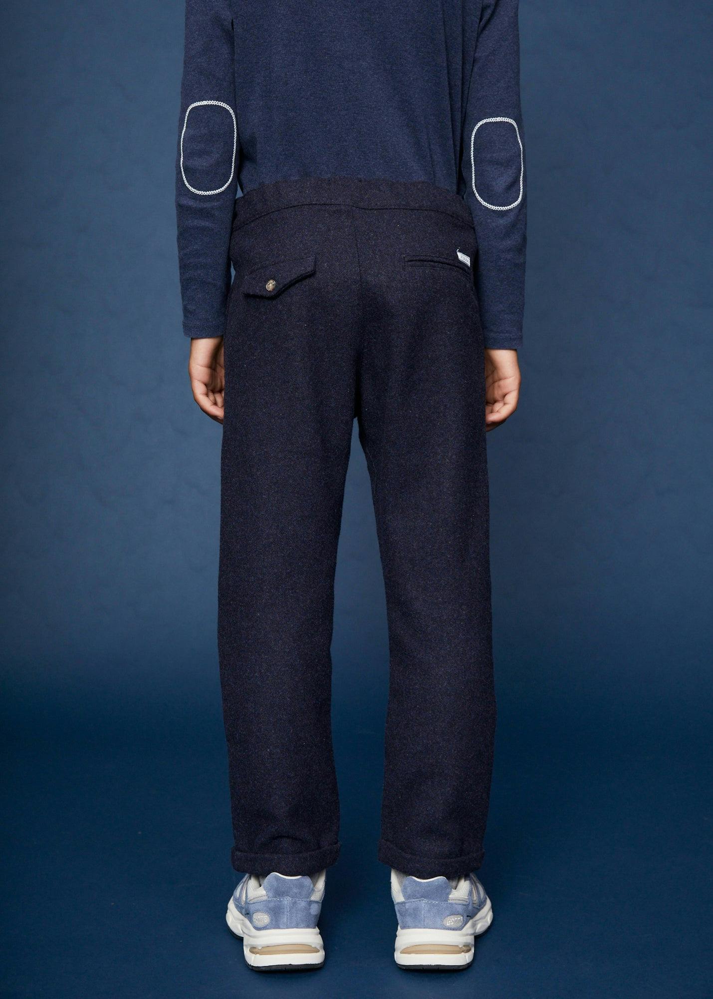 The Navy Flannel Jogger Trousers