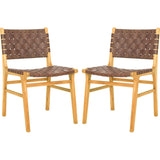 Taika Woven Leather Accent Chair