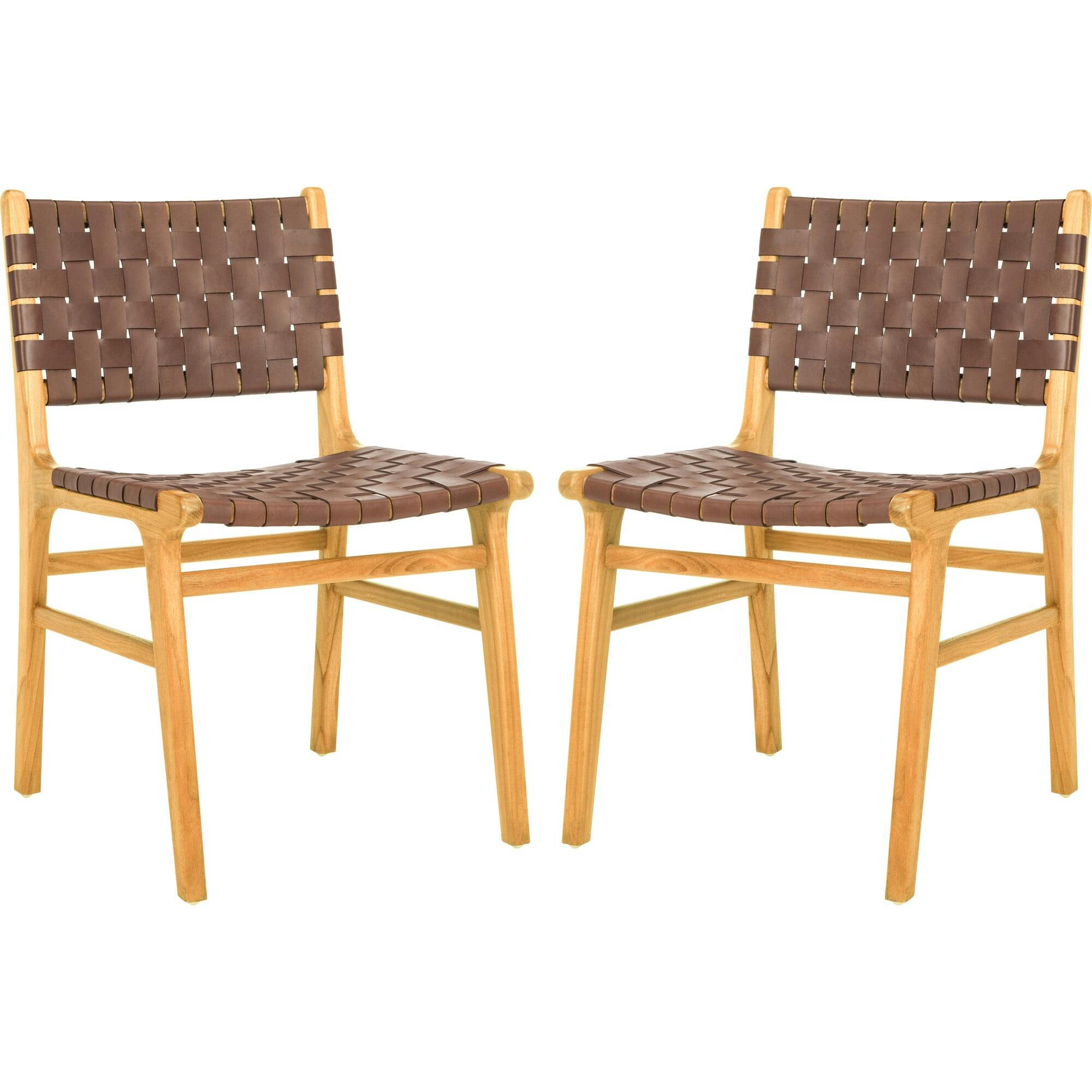 Taika Woven Leather Accent Chair