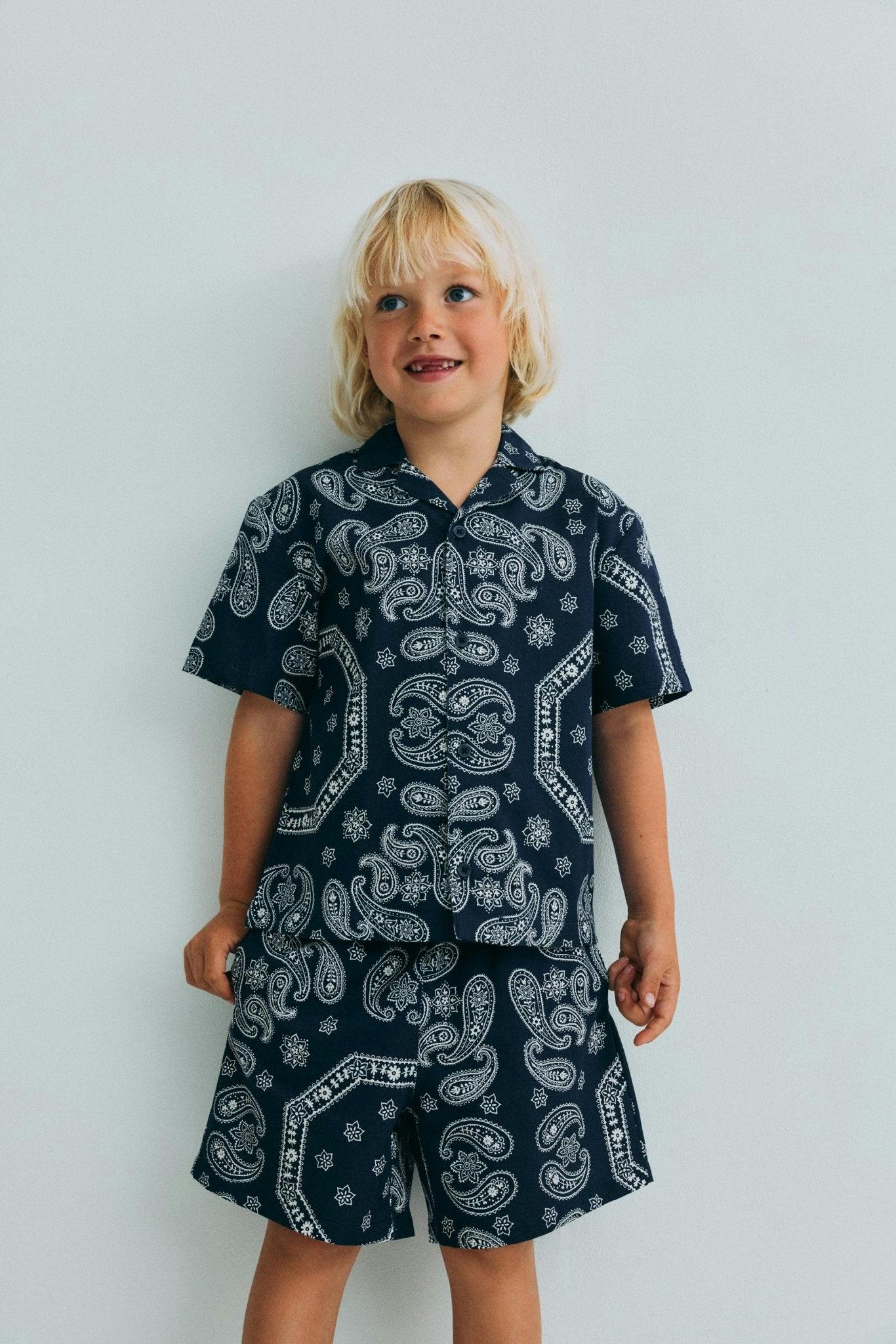 Aster Bermuda Kids Bandana Print