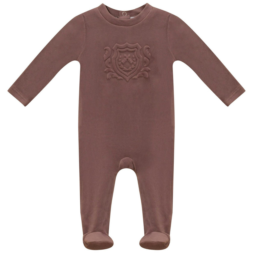 Velour Embroidery Footie
