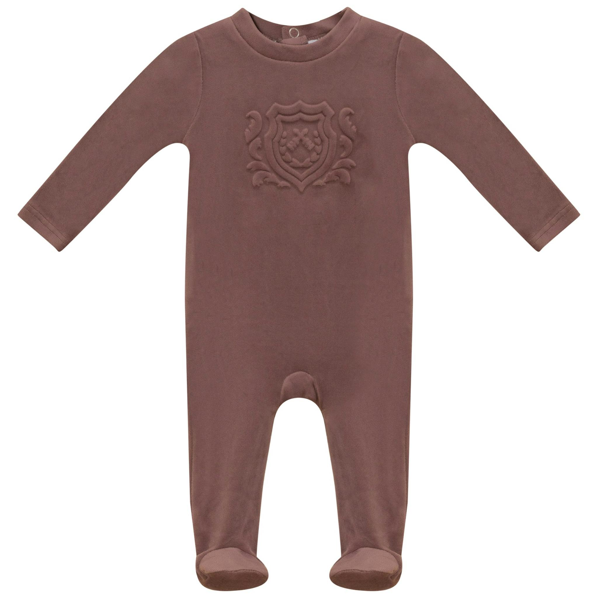 Velour Embroidery Footie