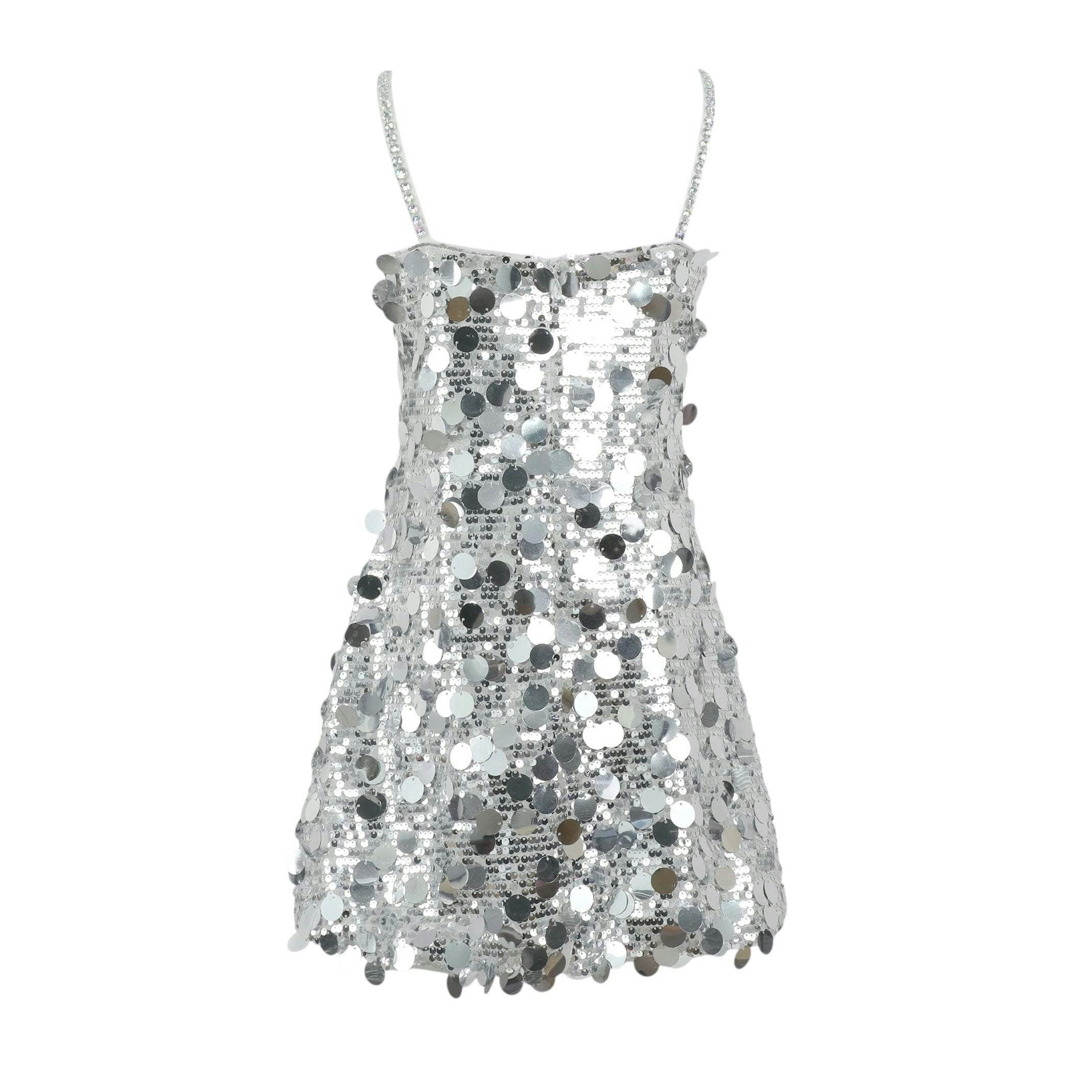 Silver Stardust Paillette Dress