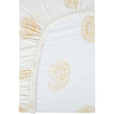 Block-Printed Cotton Fitted Crib Sheet