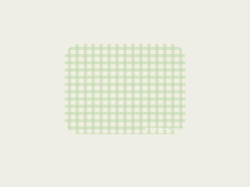 2 Placemats | Green Gingham |  by robynblair x Recette