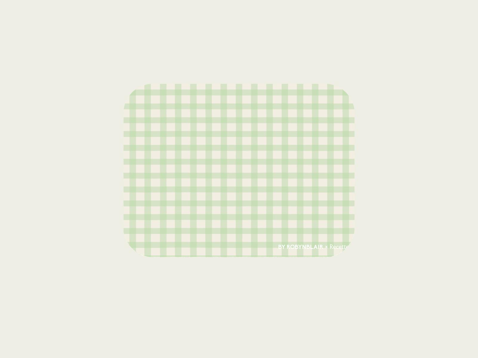 2 Placemats | Green Gingham |  by robynblair x Recette