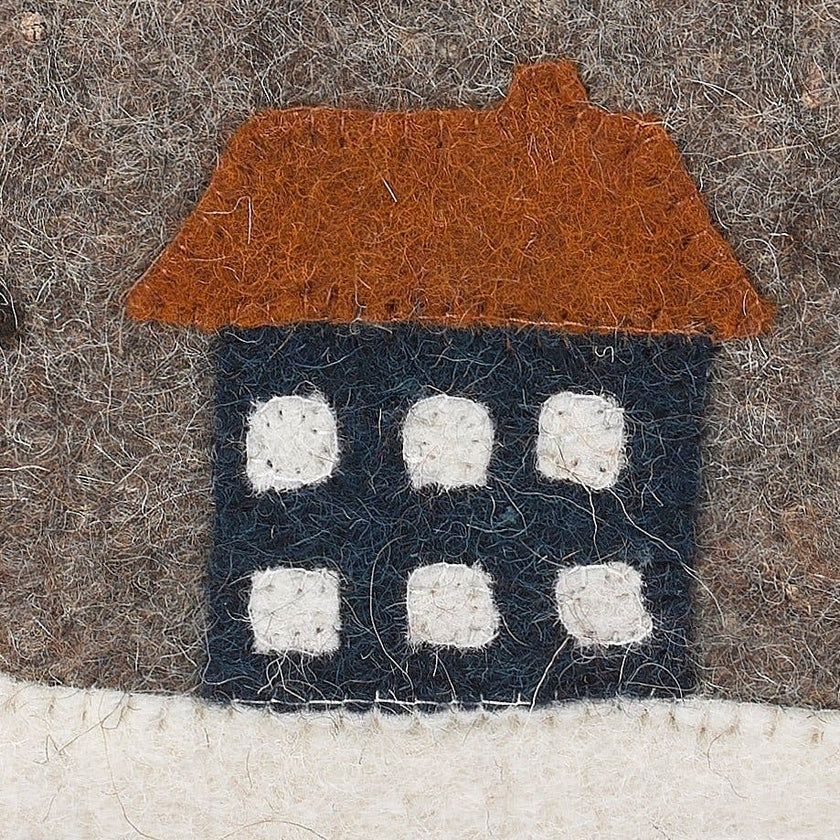 Hand Felted Wool Christmas Pillow Cover