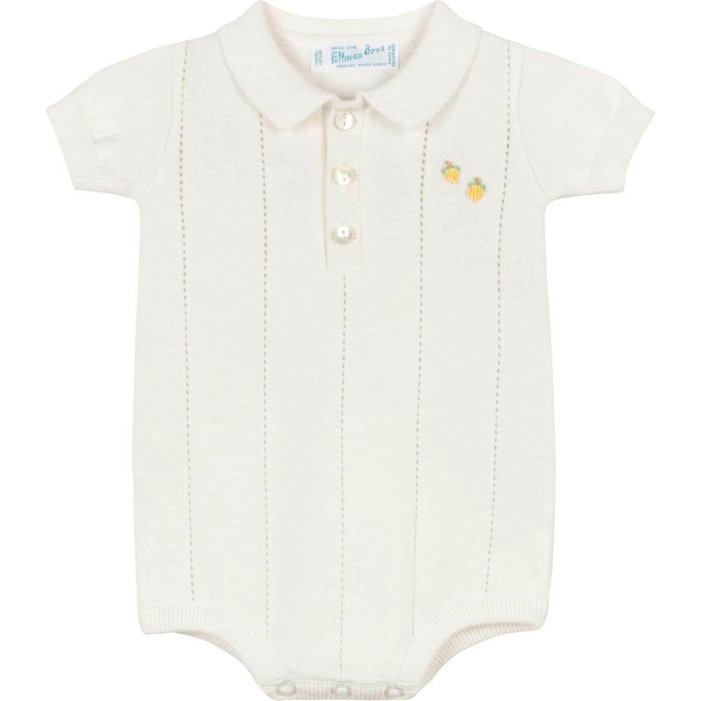 Boys Lemon Knit Romper