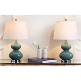 Set of 2 Eva Double Gourd Glass Lamps