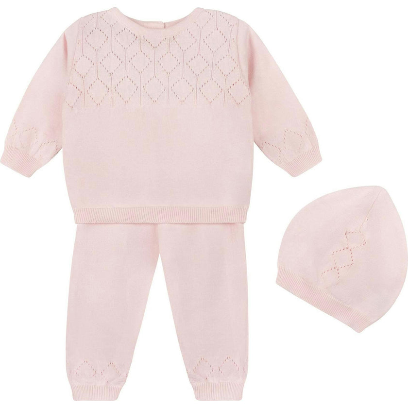 Lux Pointelle Knit Set w/Hat
