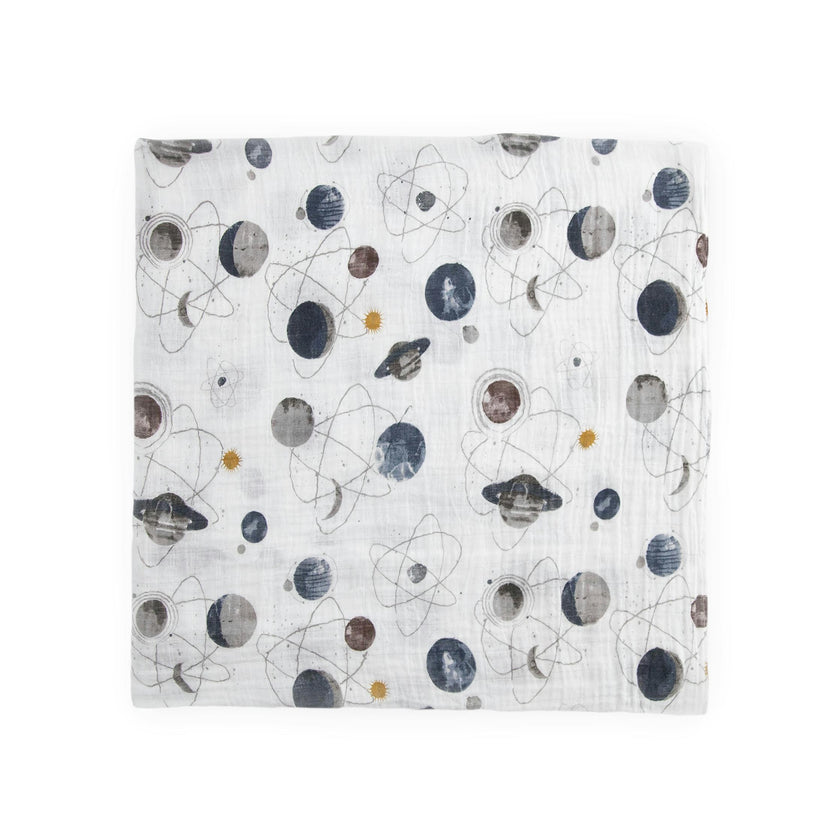 Cotton Muslin Swaddle Blanket - Planetary