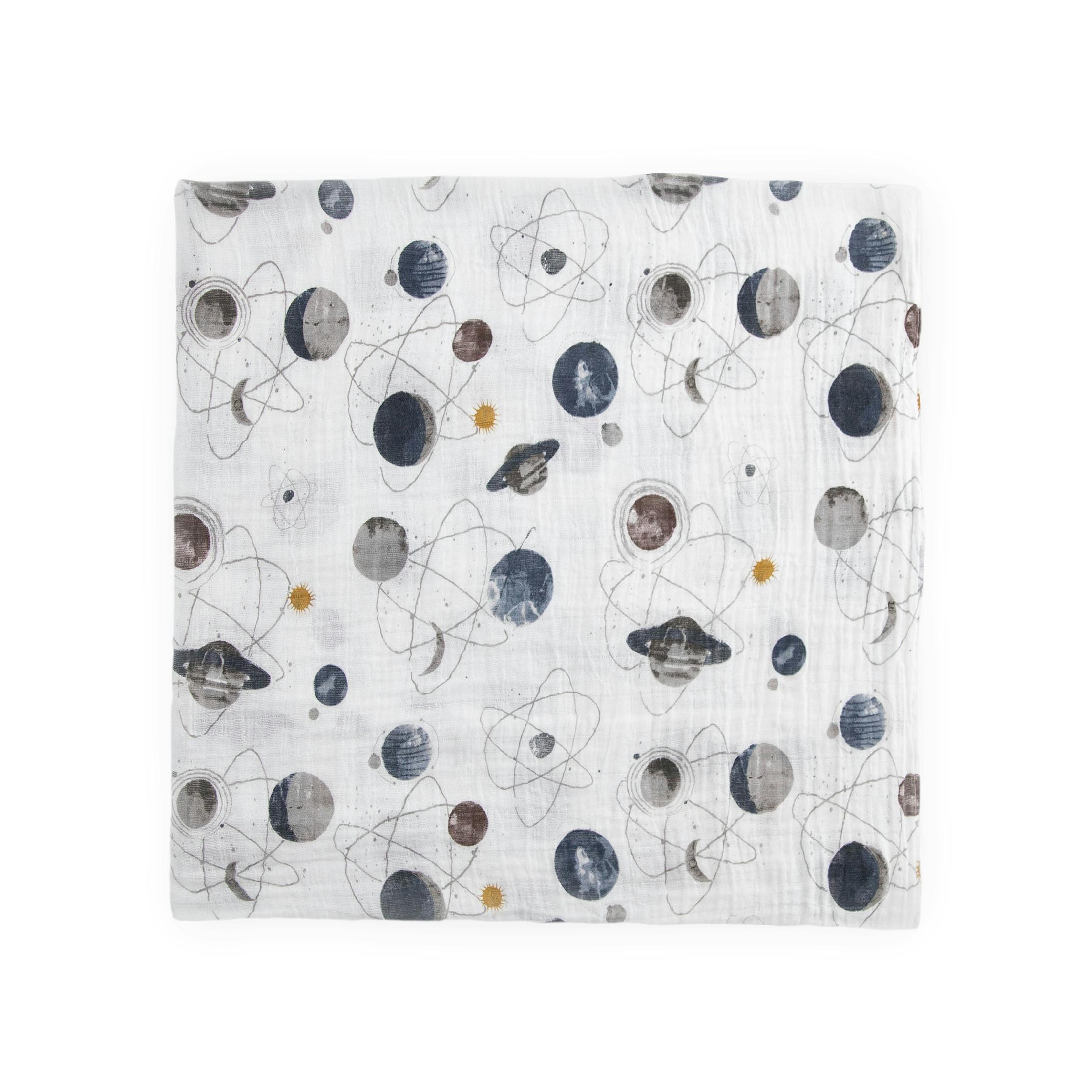 Cotton Muslin Swaddle Blanket - Planetary