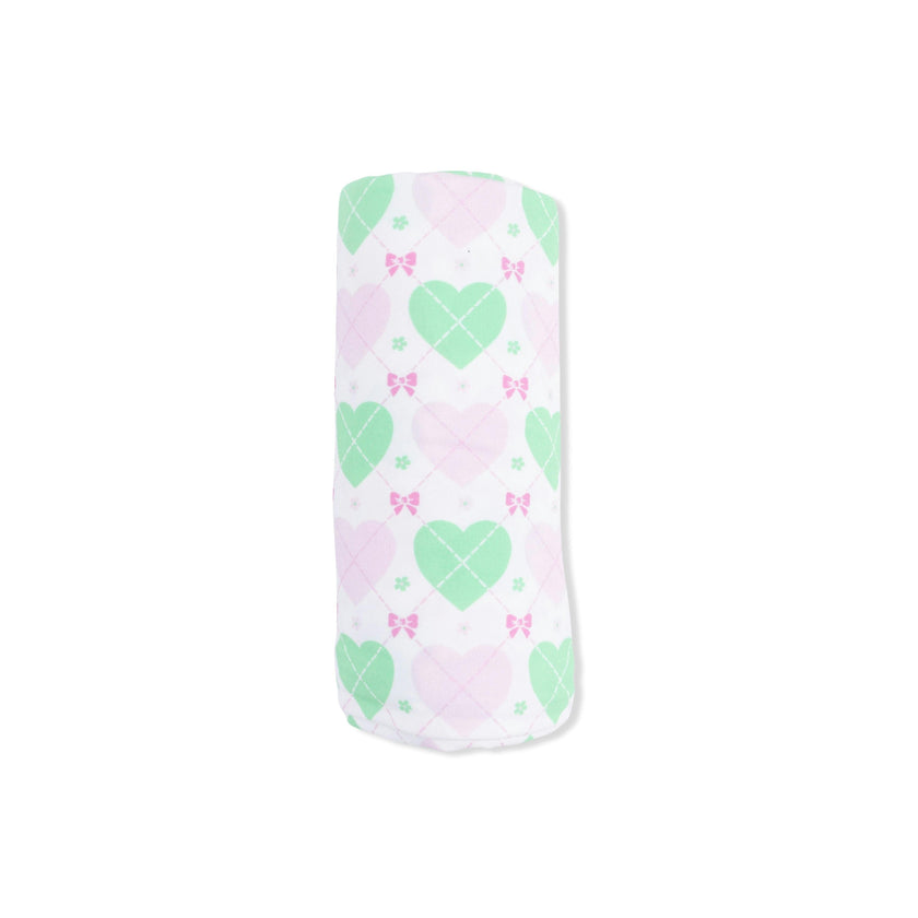 Heart Argyle - Swaddle Blanket