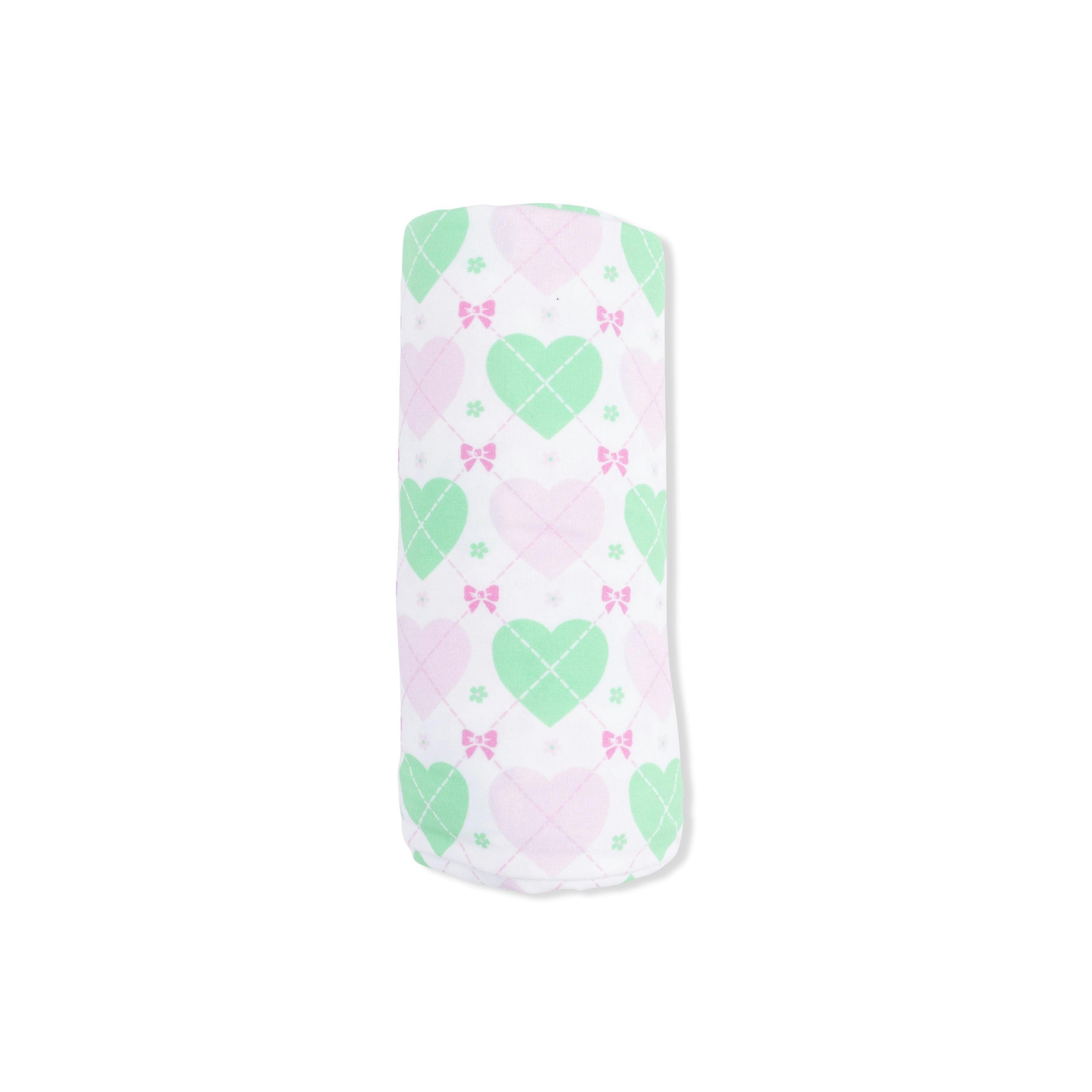 Heart Argyle - Swaddle Blanket