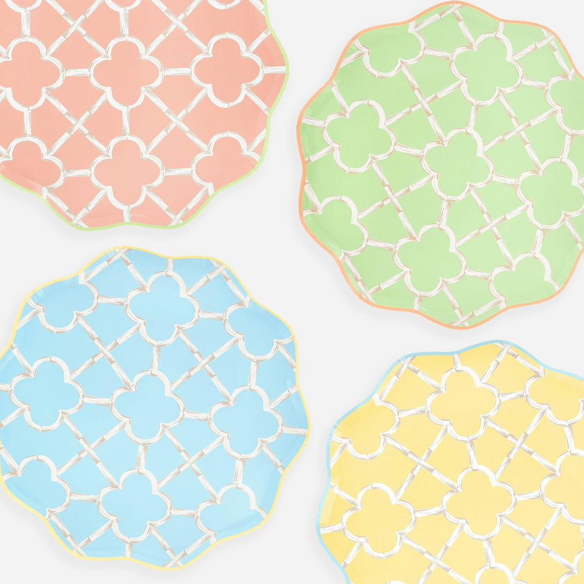 Bamboo Pattern Dinner Plates