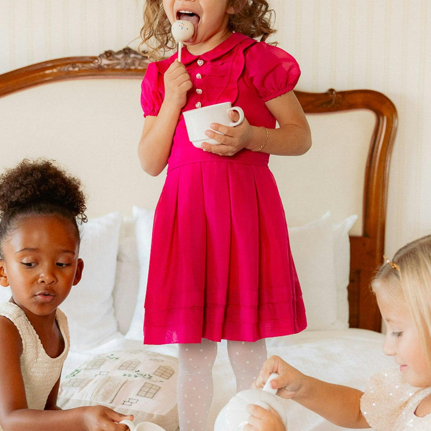 Mini Cassian Dress in Hot Pink