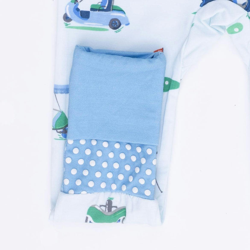 Vintage Golf Carts Blue - Convertible Romper